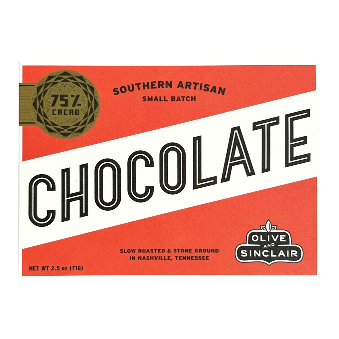 Olive & Sinclair 75% Cacao Chocolate Bar