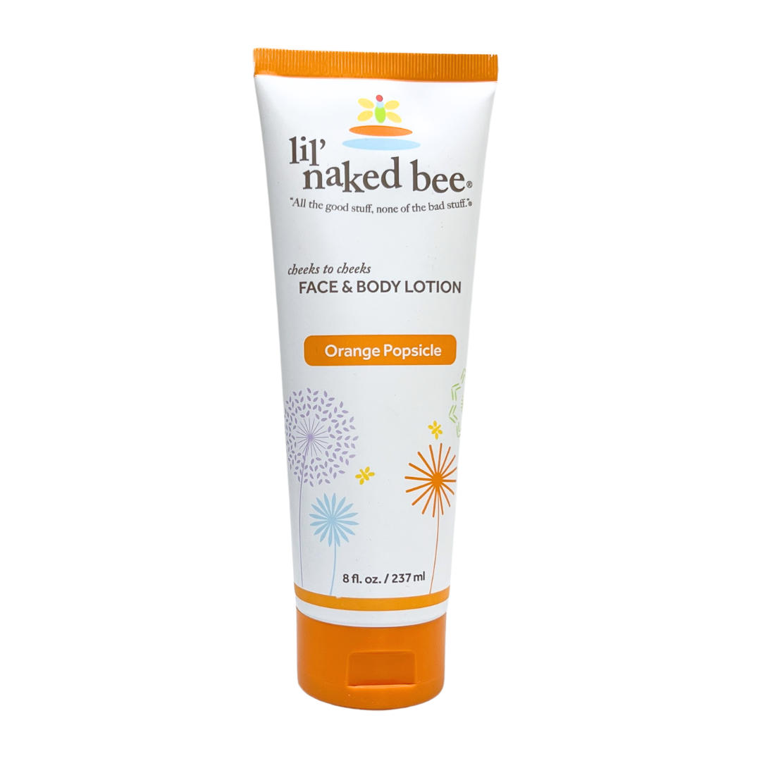 8 fl oz of orange scented lotion for baby and kid. 