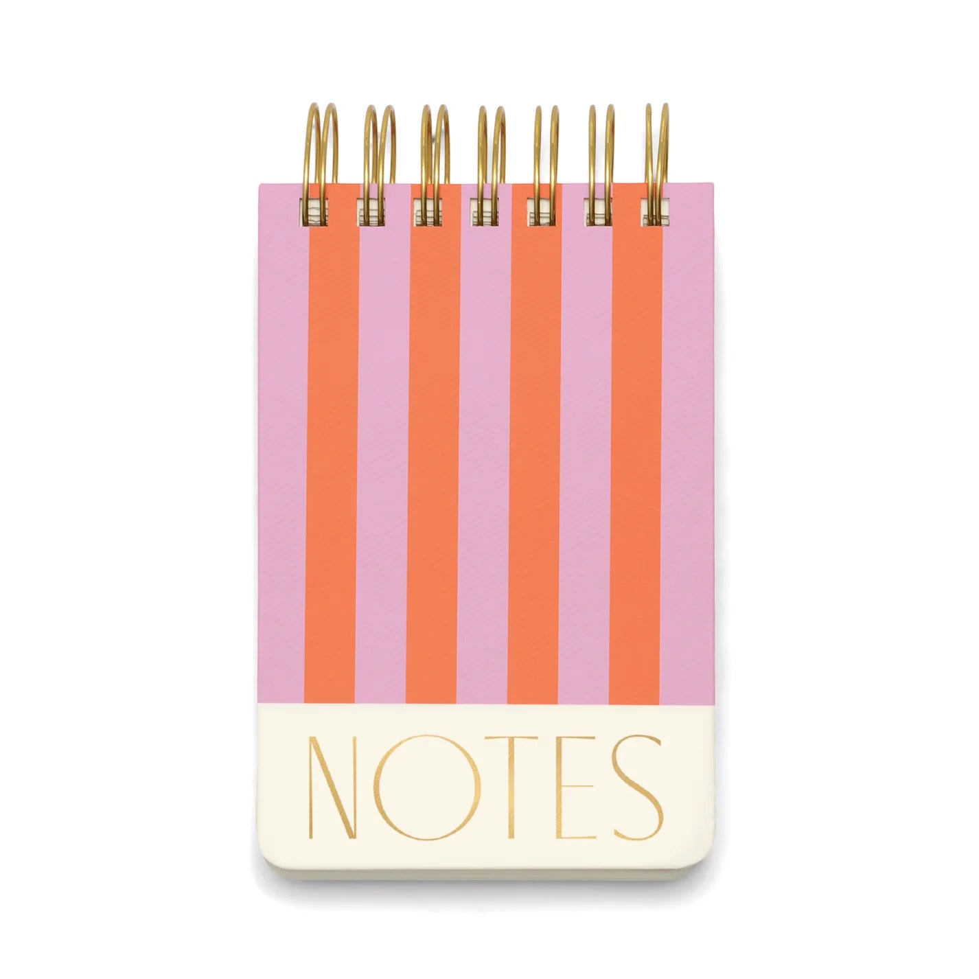 Orange and Pink Stripes Twin Wire Notepad