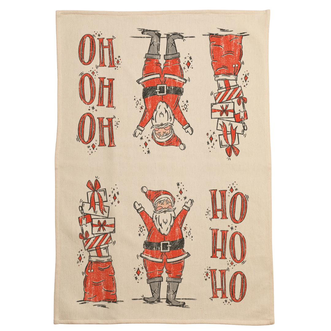 Santa With Presents Kitchen Towel