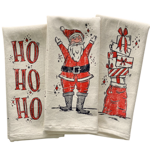 Santa With Presents Kitchen Towel