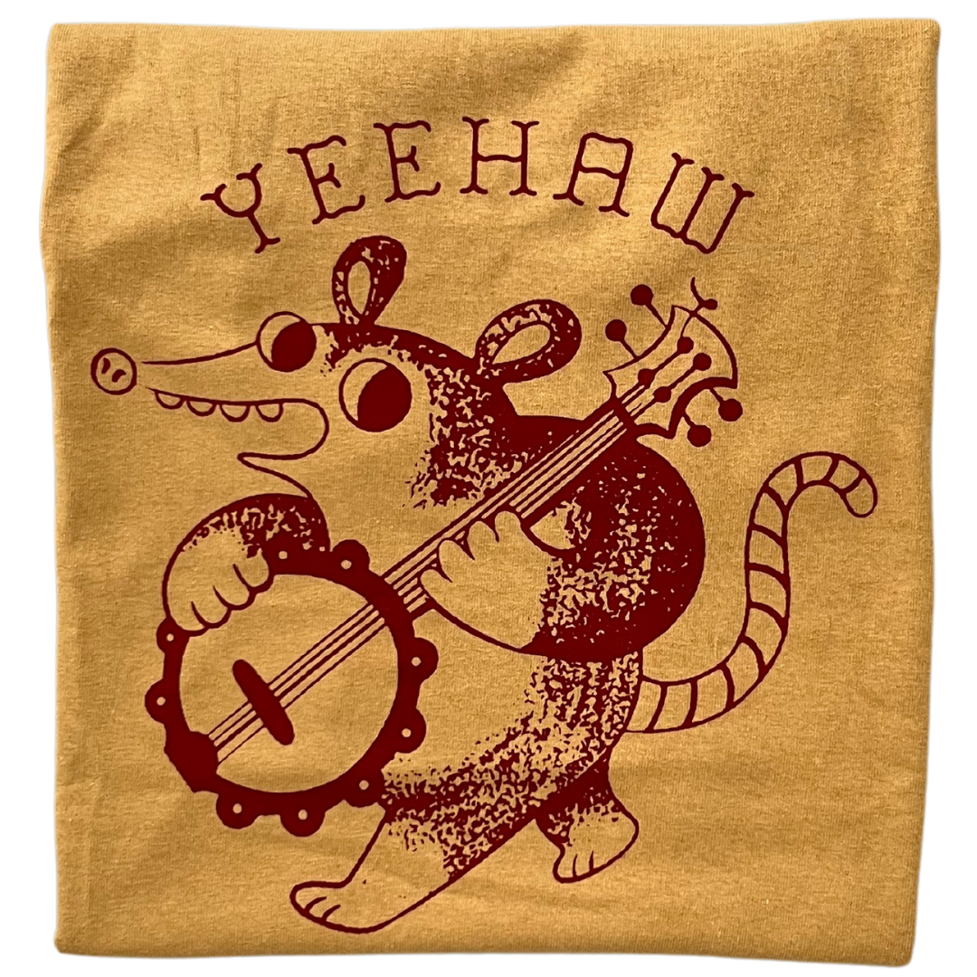 Yeehaw Yellow Banjo Possum Shirt
