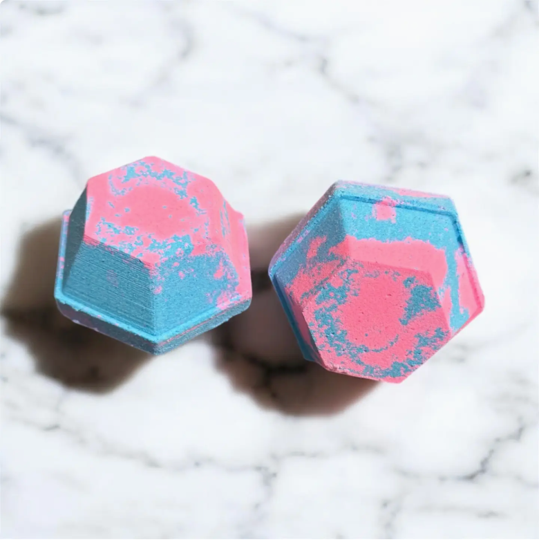 Colorful Tetradecagon Bath Bomb