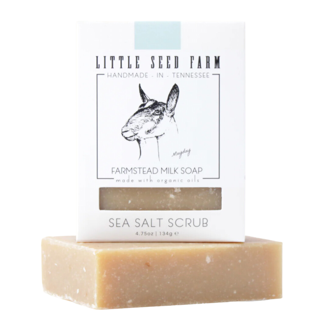 2.4 oz sea salt goat's milk soap bar.