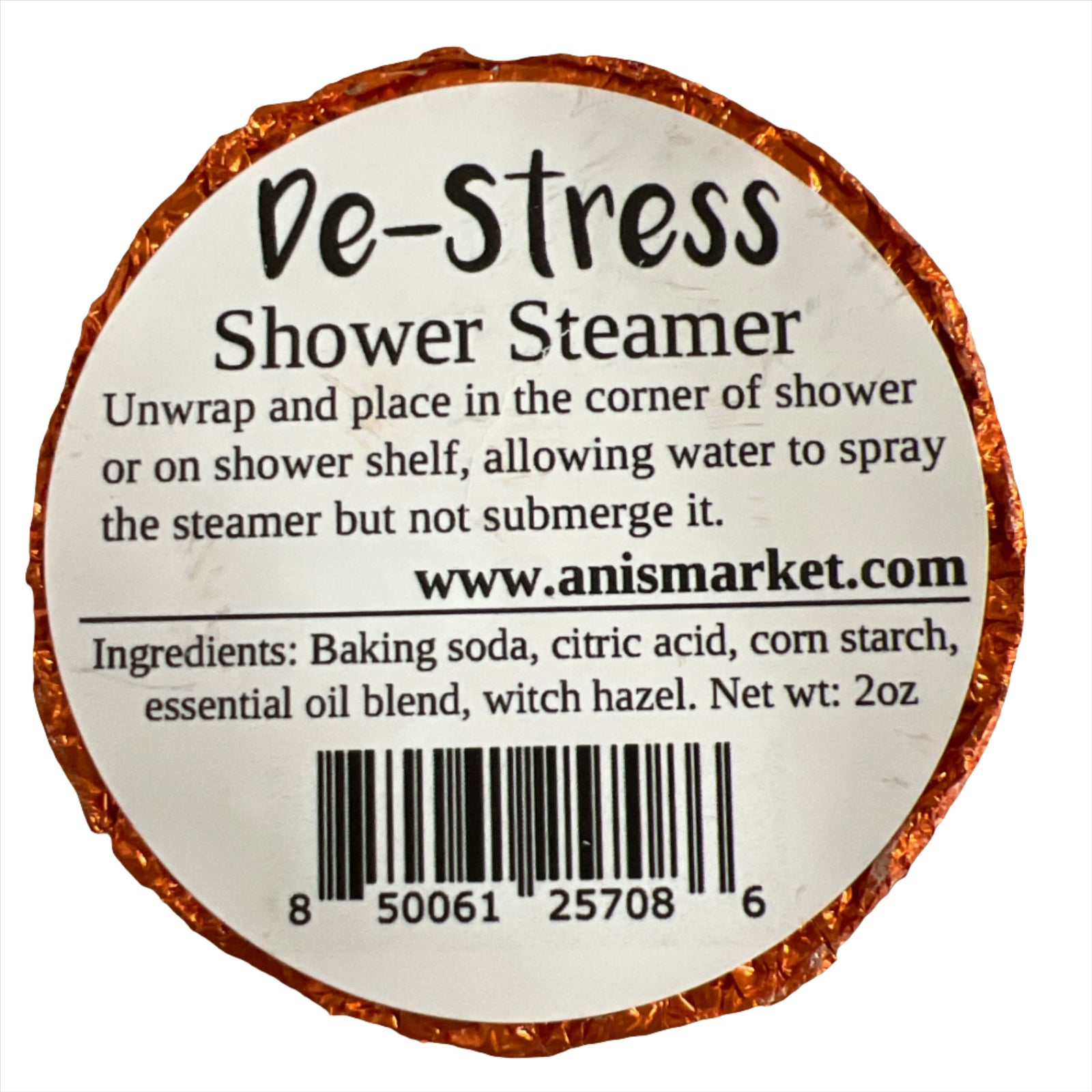 De-Stress Tangerine & Ginger Shower Steamer