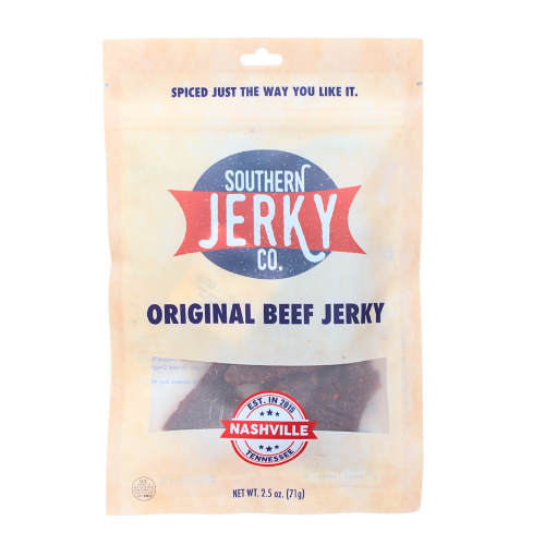 Original flavor beef jerky. 