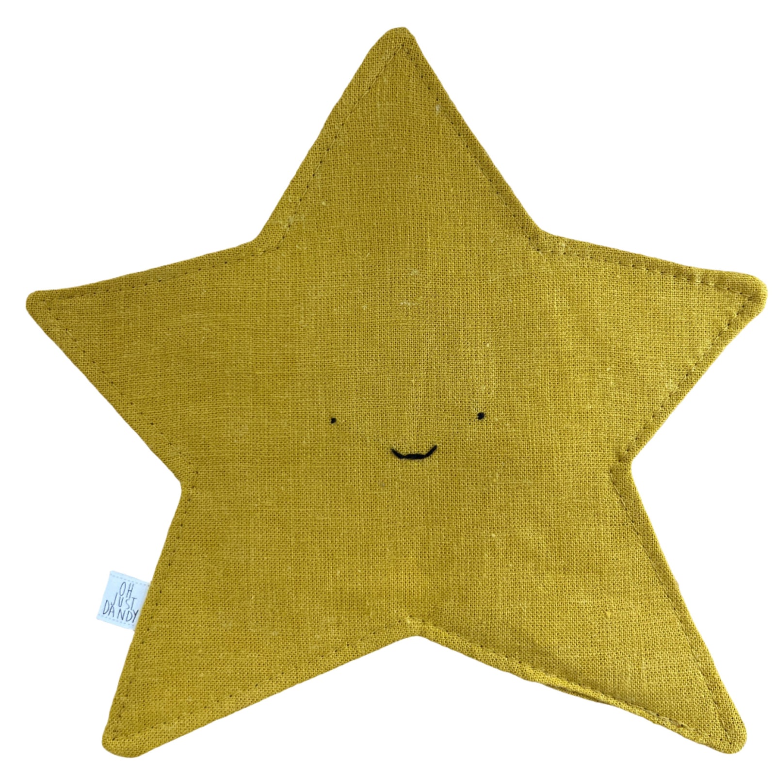 Handmade cloth sensory crinkle star baby toy.