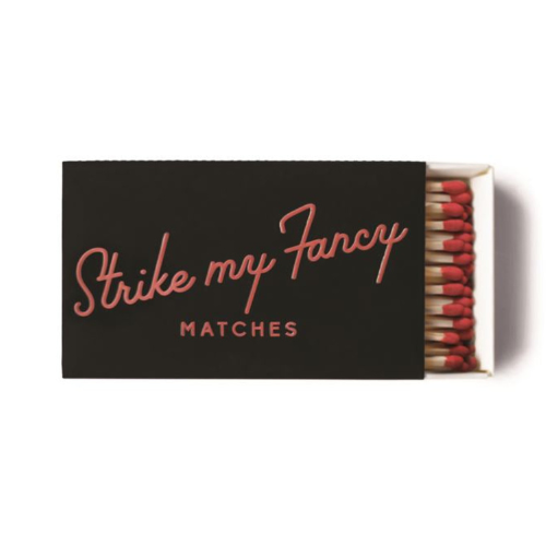 "Strike my Fancy" with these decorative matches from Paddywax. 50 count of lengthy matches for ease of use in any circumstance. A Tennessee based product.