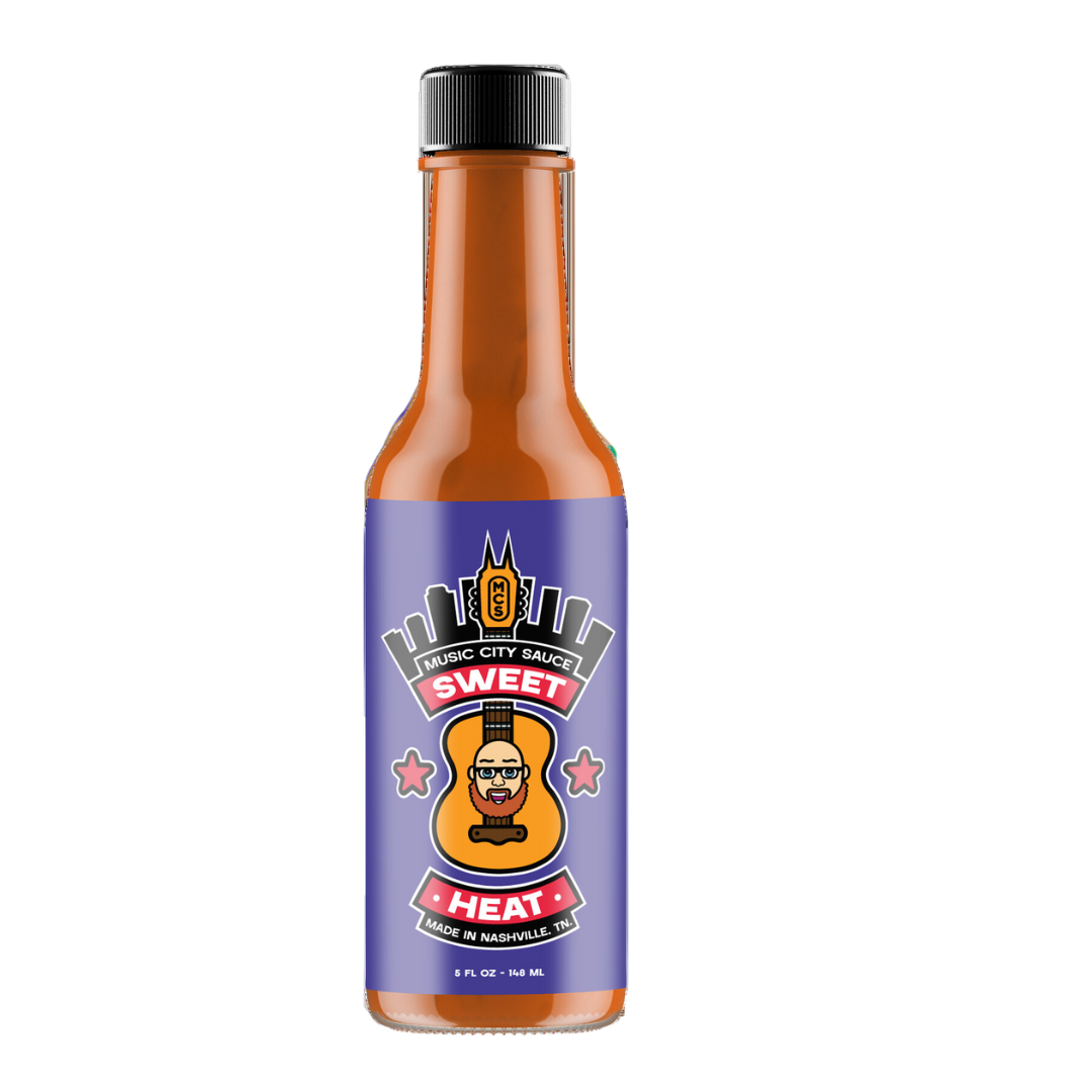 5 oz bottle of hot sauce. Company logo on the bottle label. Has a twistable top.