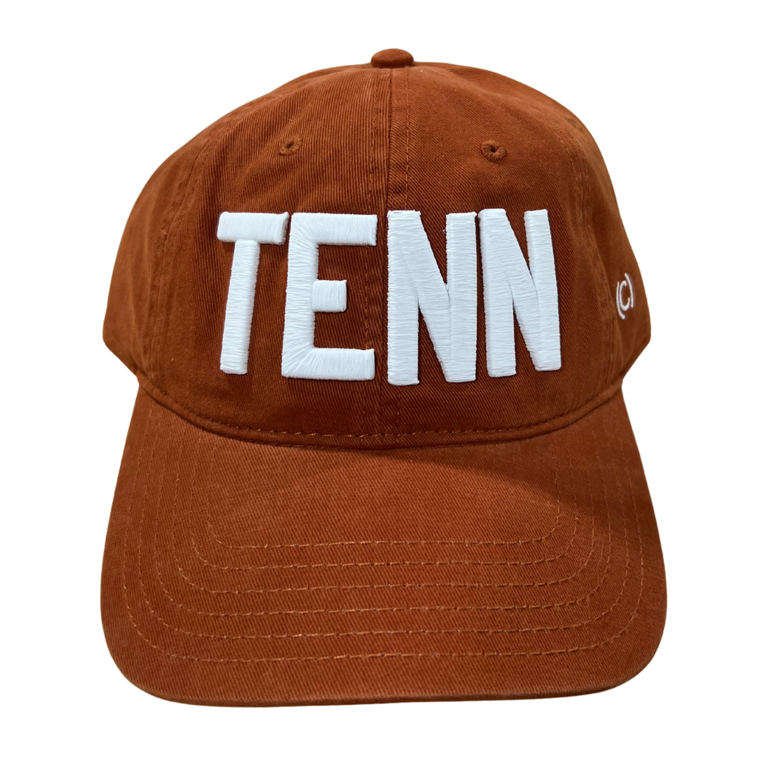 TENN Orange and White Embroidered Hat