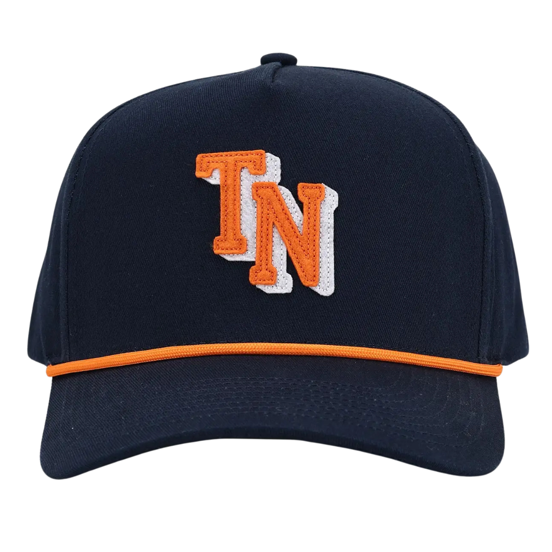 TN Tennessee Hat Navy and Orange with adjustable back. 
