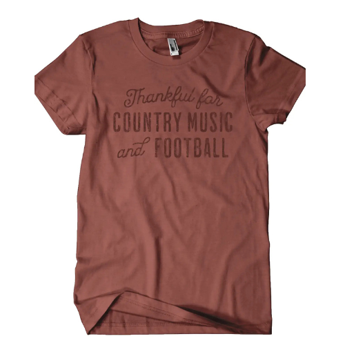 Thankful for Country Music and Football Shirt