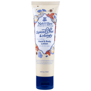 2.5 z travel size of spiced Chai and Honey Hand and Body Lotion.
