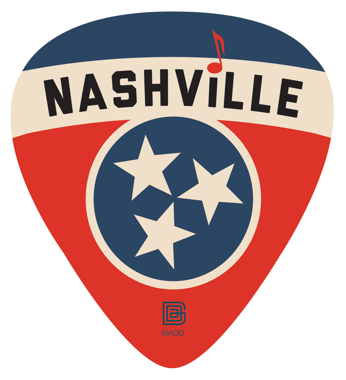 Pick shaped cork backed coaster. 