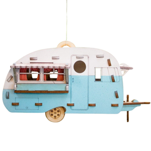 Vintage Camper Birdhouse laser cut wood Kit.