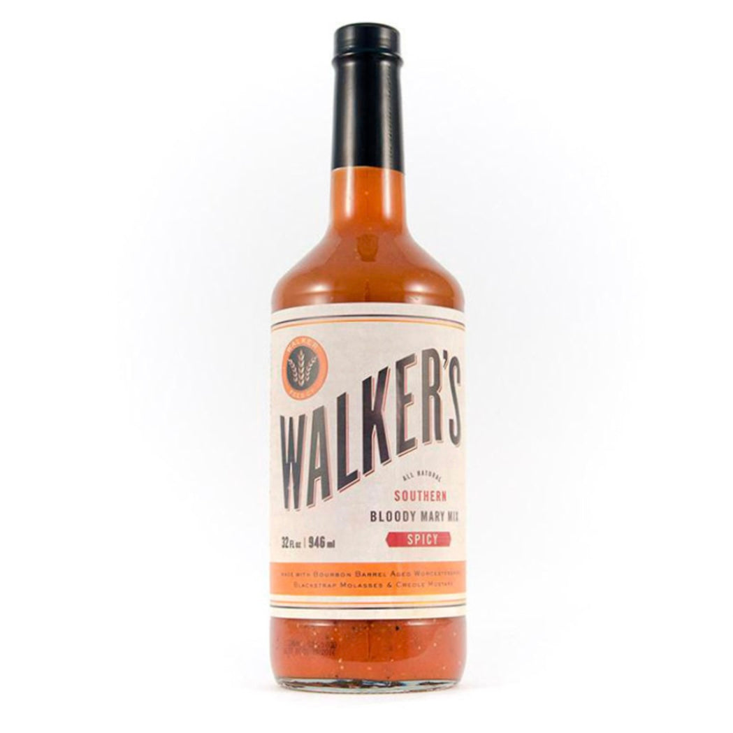 32 oz Walker’s Southern Bloody Mary Cocktail Mix in glass bottle. 