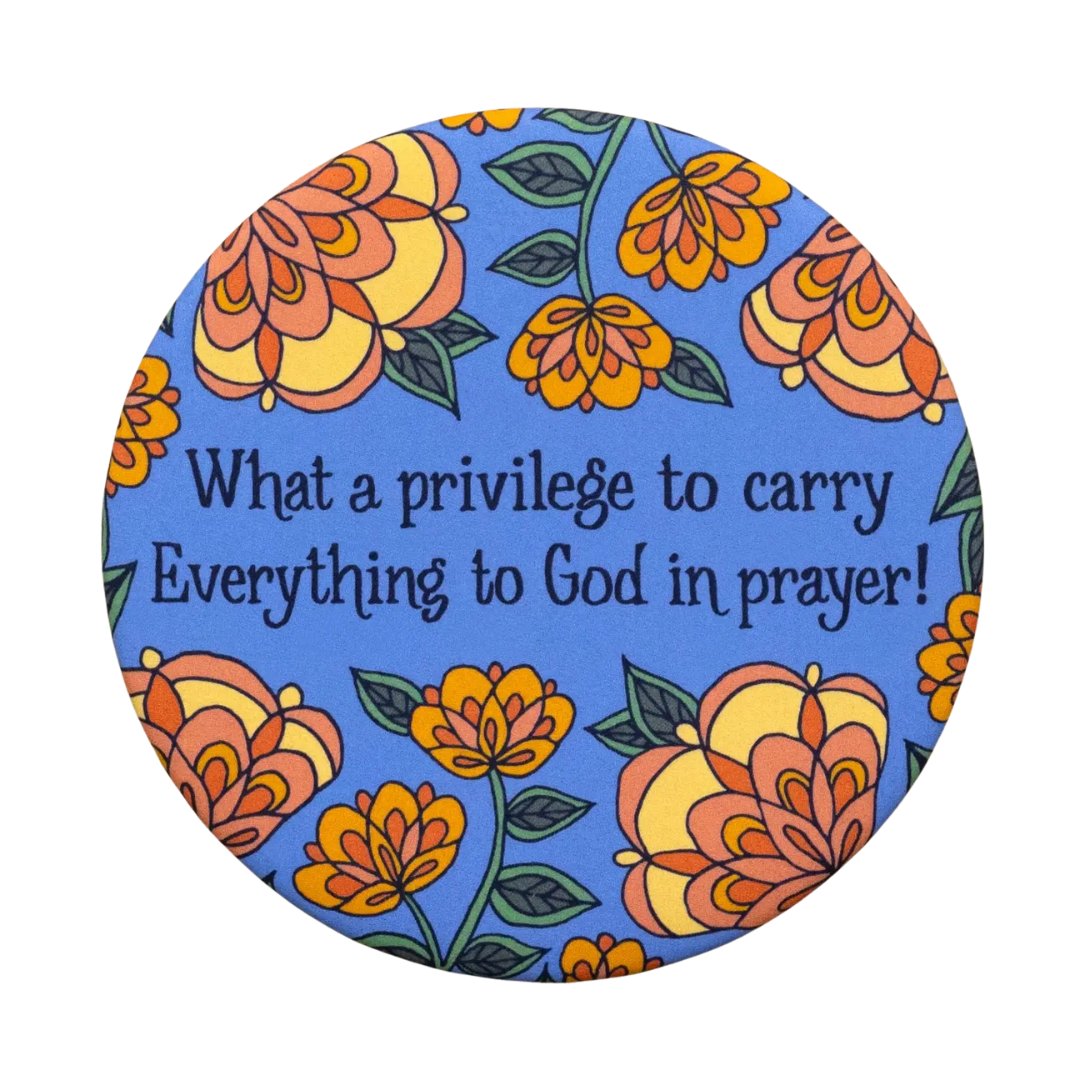 3" round refrigerator magnet with hymn