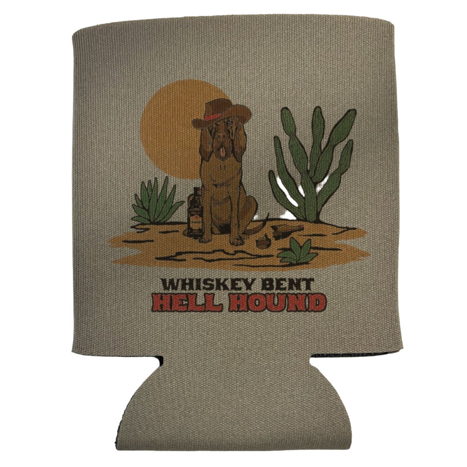 A drunk hell hound might cause some trouble, but this can hugger from Cluster Funk Studio will be sure to keep your drink cold and the vibes immaculate. Designed in Nashville, Tennessee.