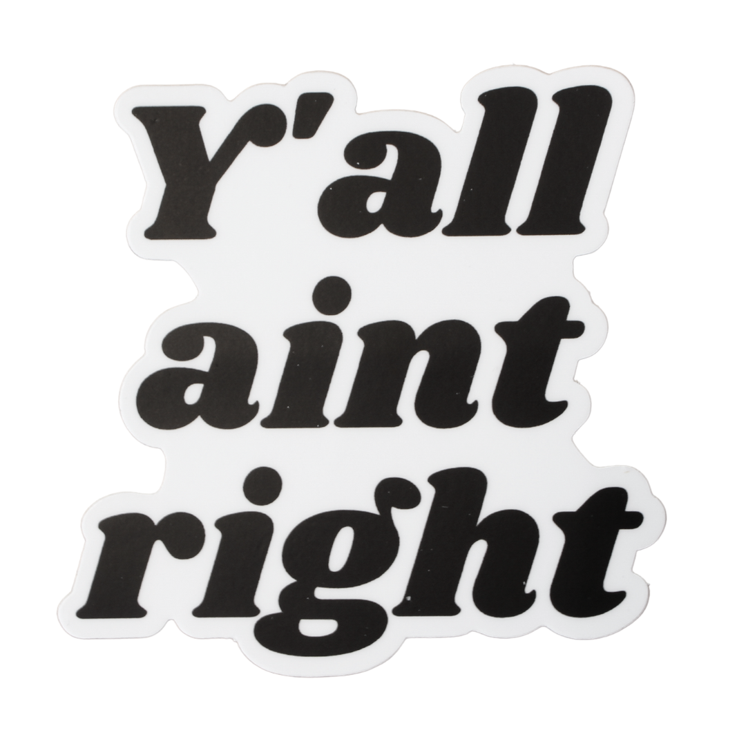 3" black and white vinyl sticker