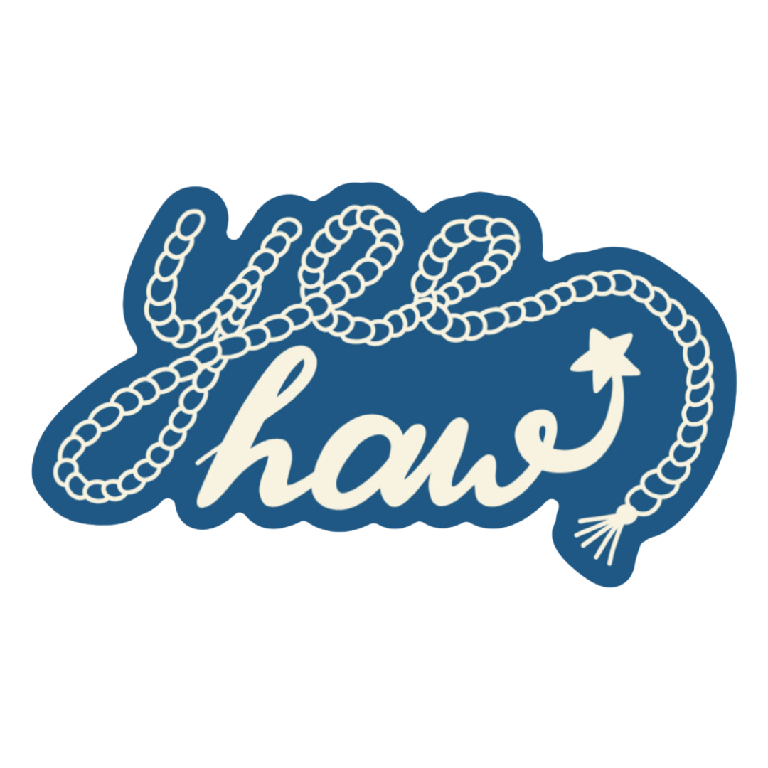 YeeHaw Rope Script Sticker