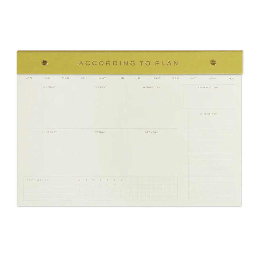 According to Plan Weekly Postbound Notepad