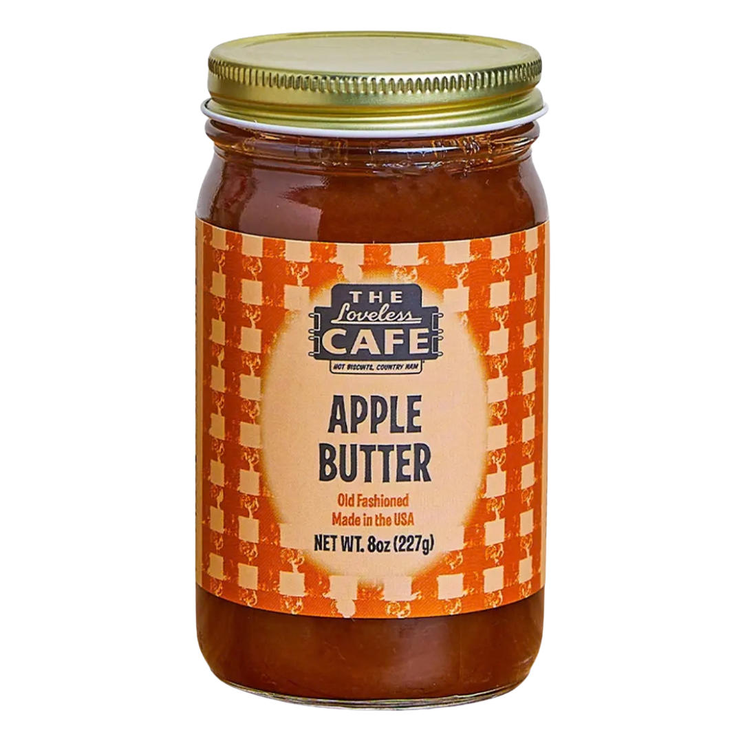 8 oz jar of loveless cafe apple butter. 
