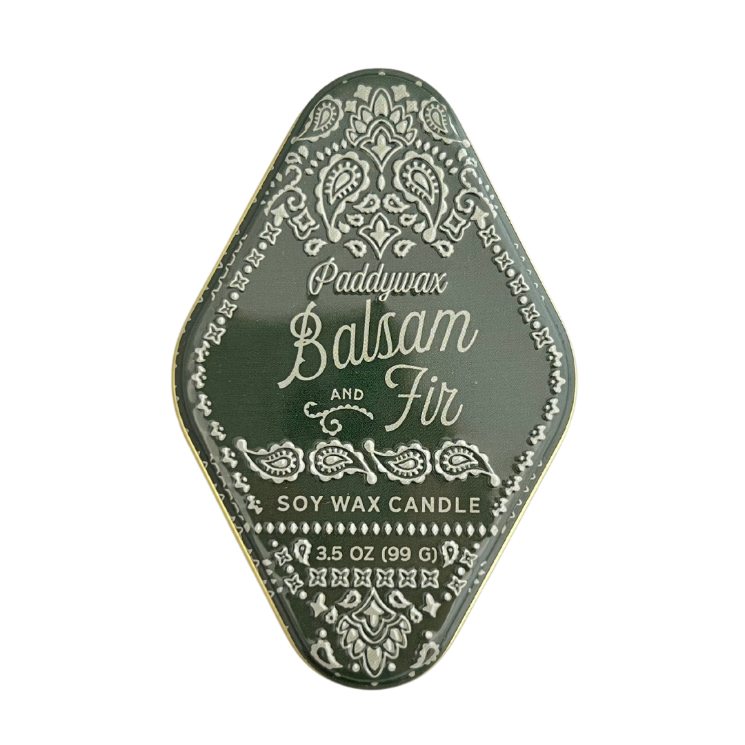 3.5 oz green candle tin.