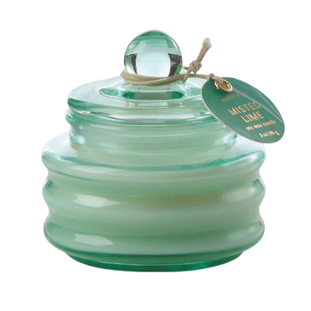 Misted Lime Glass Candle