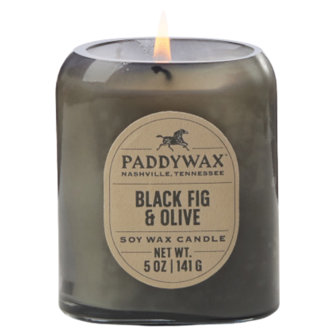 Black Fig and Olive Black Glass Vista Candle