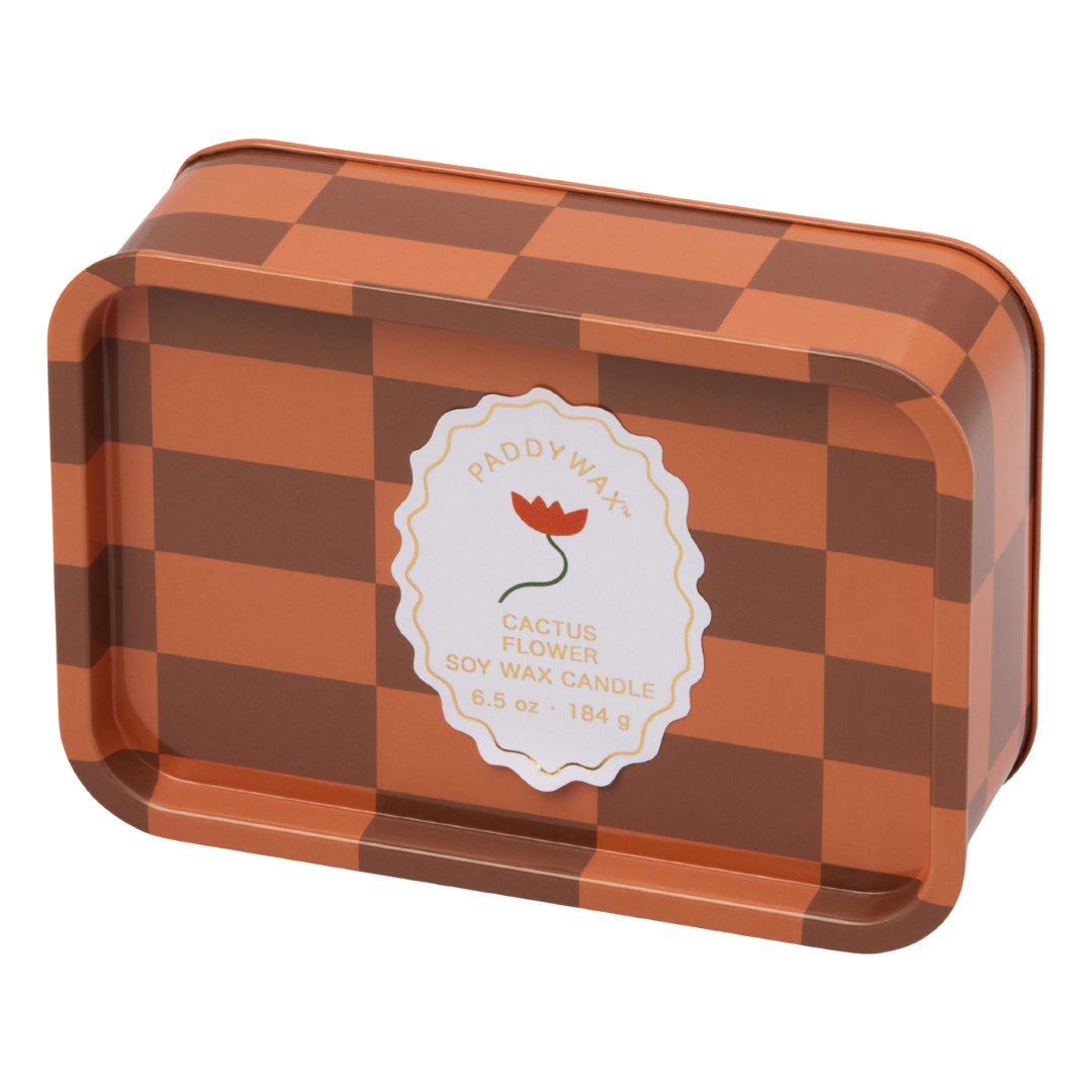 Cactus Flower Tin Candle