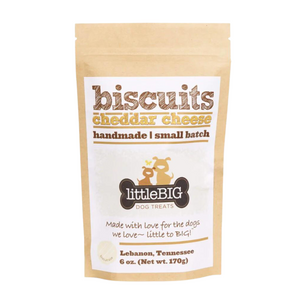 6 oz bag of cheddar cheese handmade dog treats. 