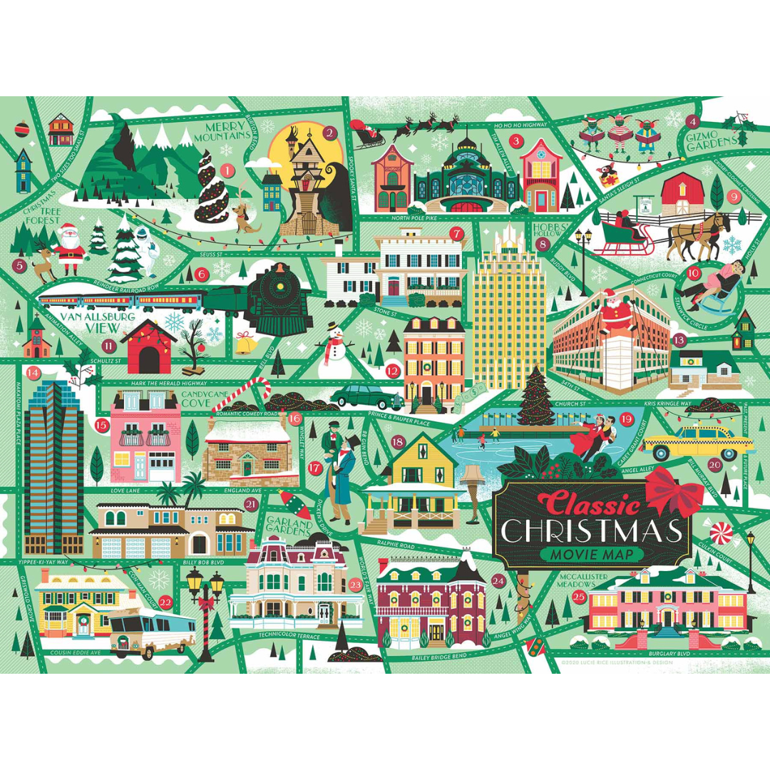 500 piece christmas themed jigsaw puzzle.