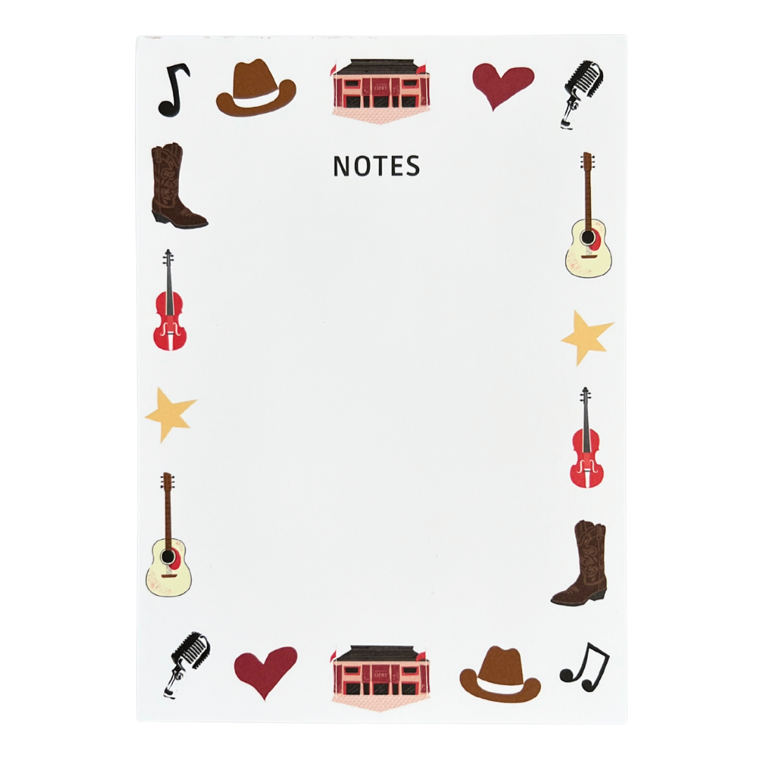 Country Music Notepad