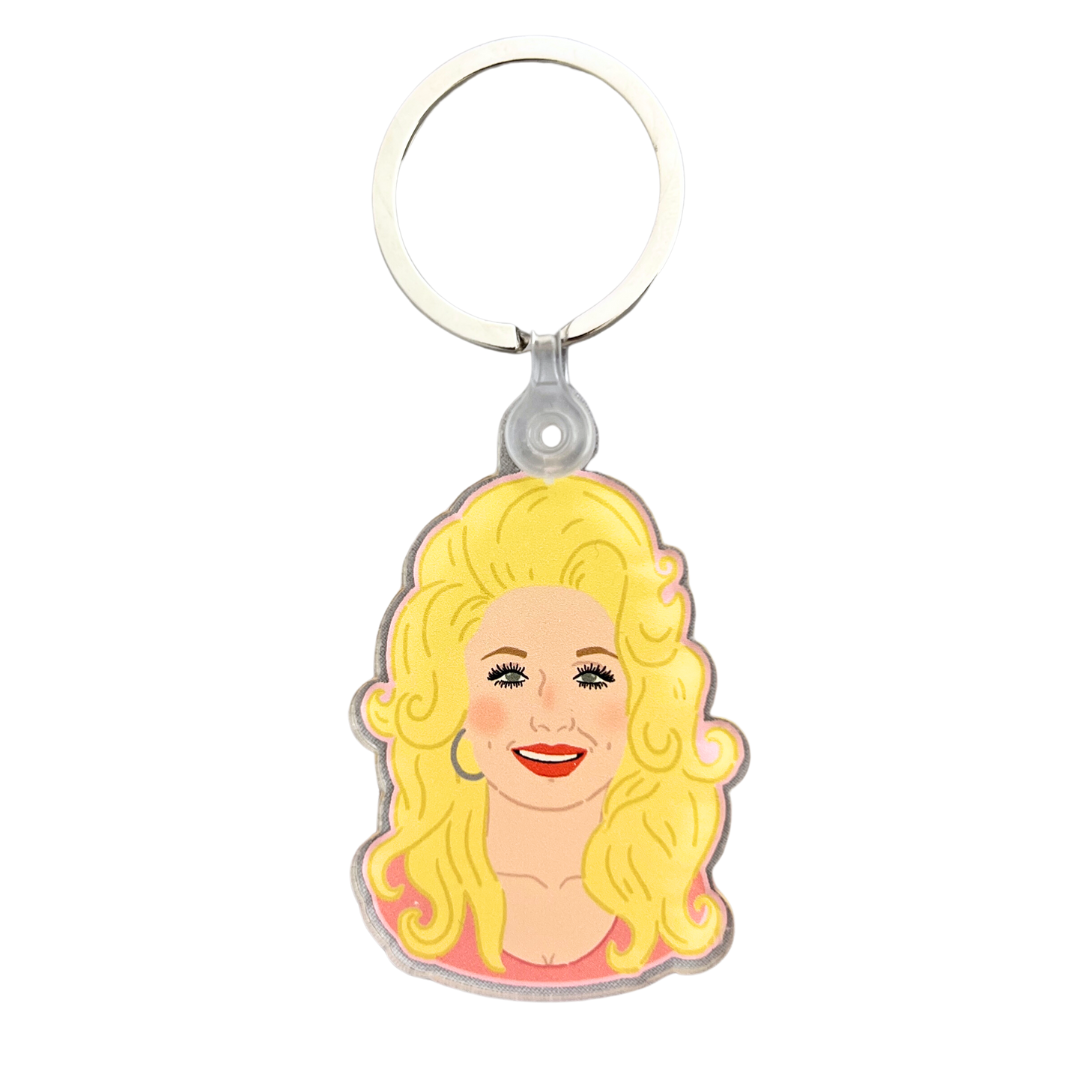 dolly parton acrylic keychain.