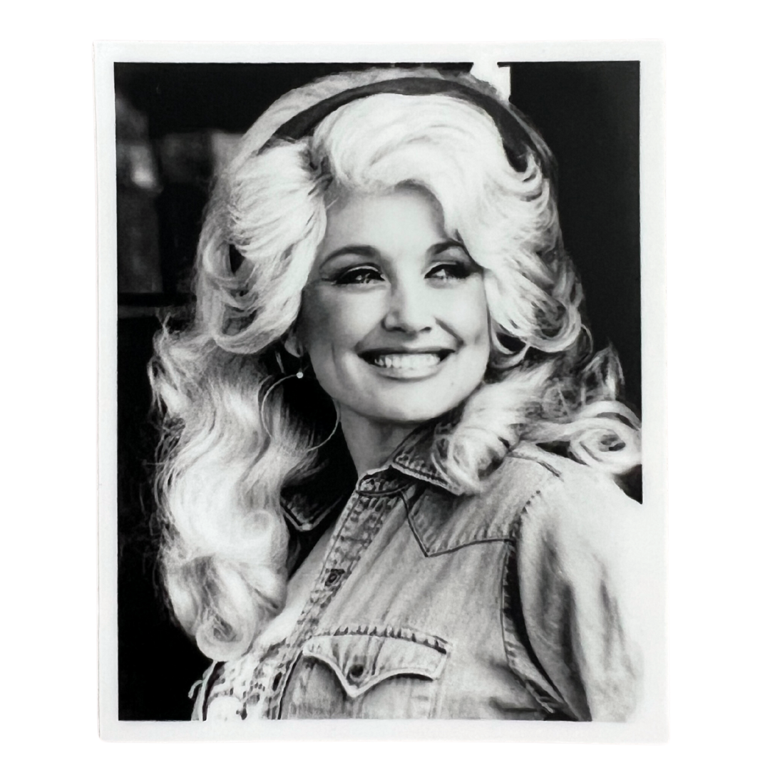 Dolly Parton Black and White Photo Sticker