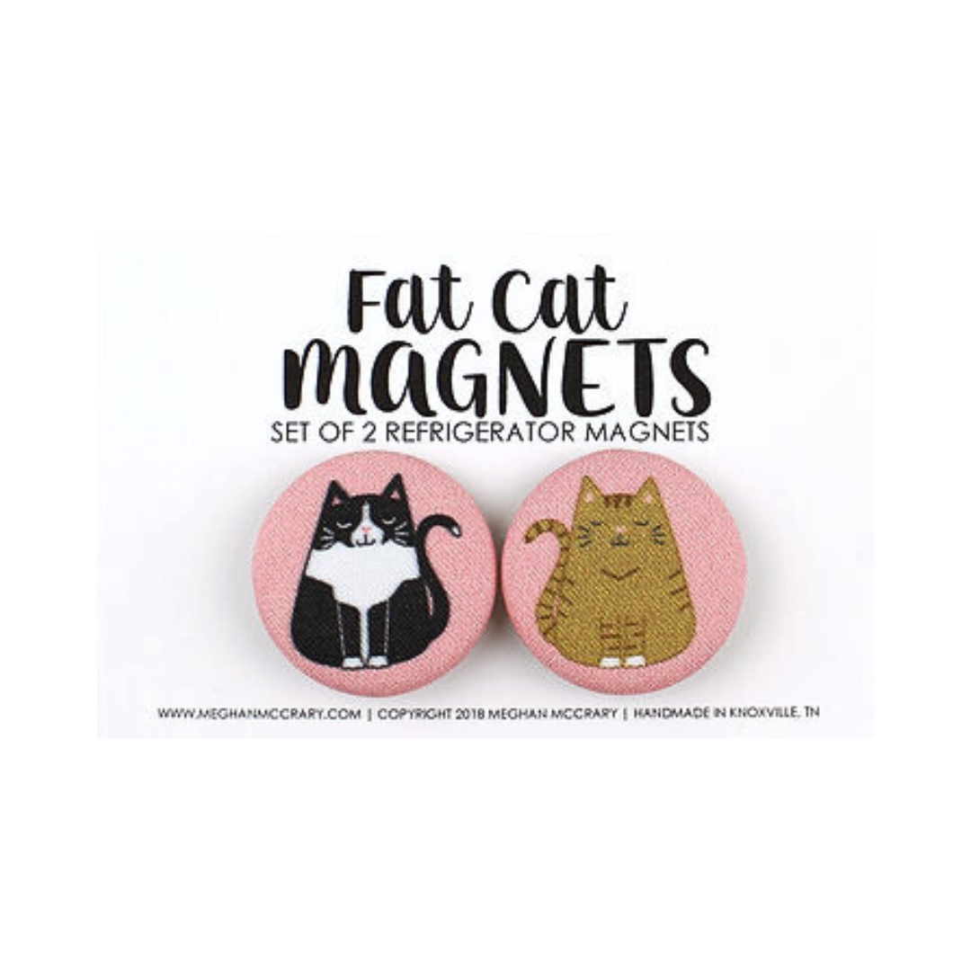 Fat Cat Magnets- set of 2