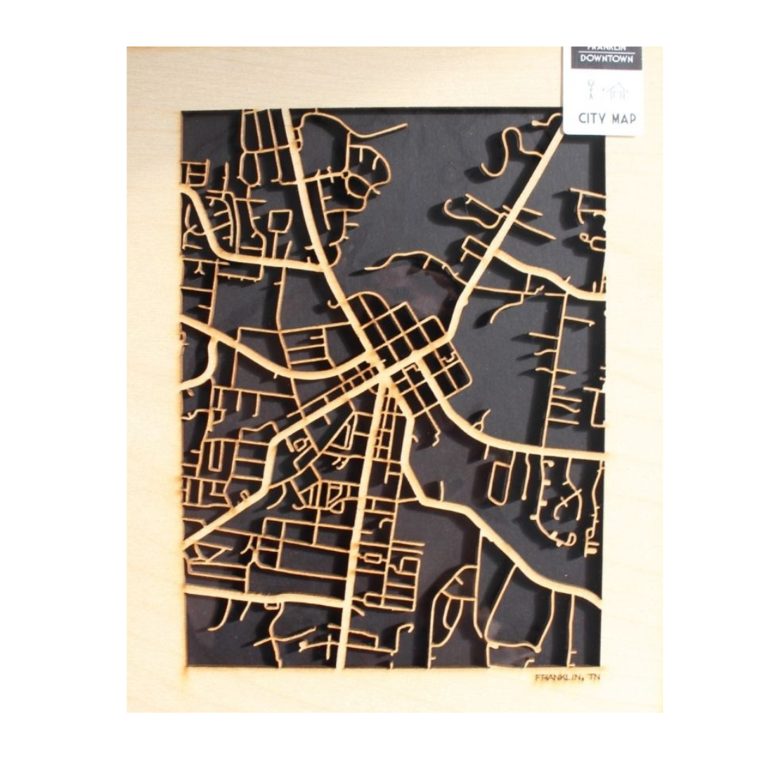 Wood Street Cutout City Map