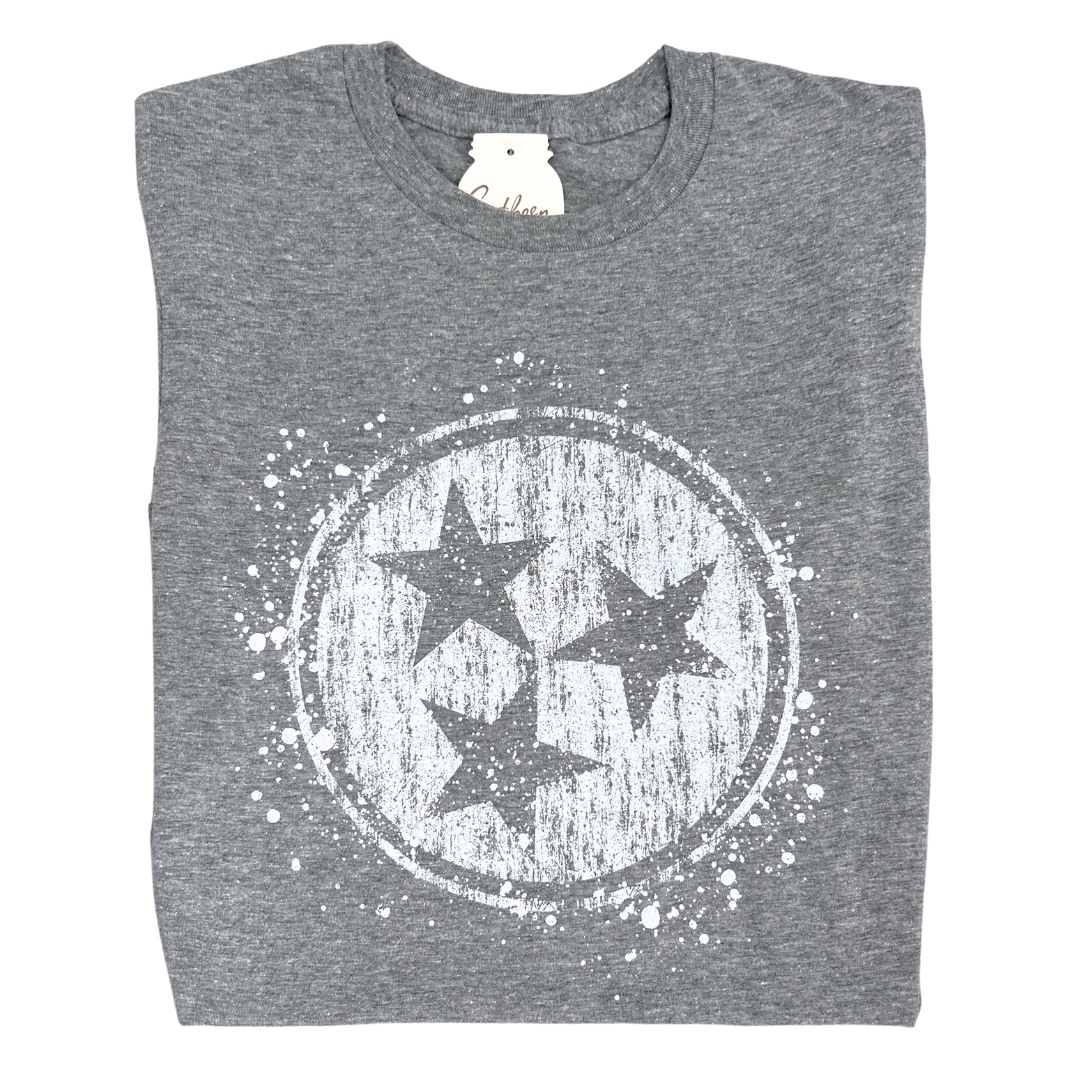 Grey and White Tristar Shirt
