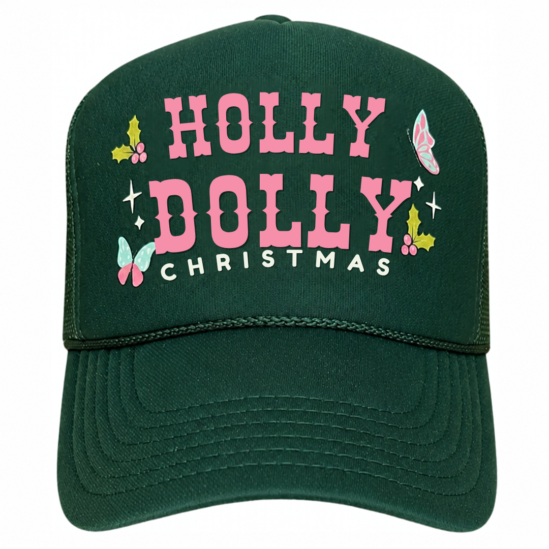 green trucker hat with snapback. 