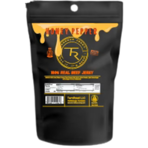 2 oz bag of hand cut beef jerky.