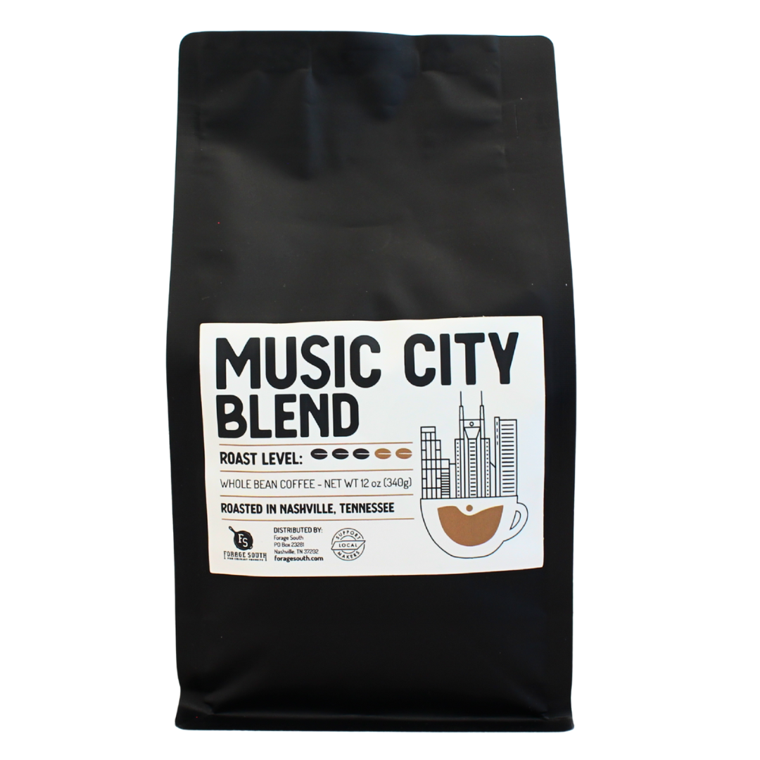 12 oz bag of medium roast whole bean coffee. 