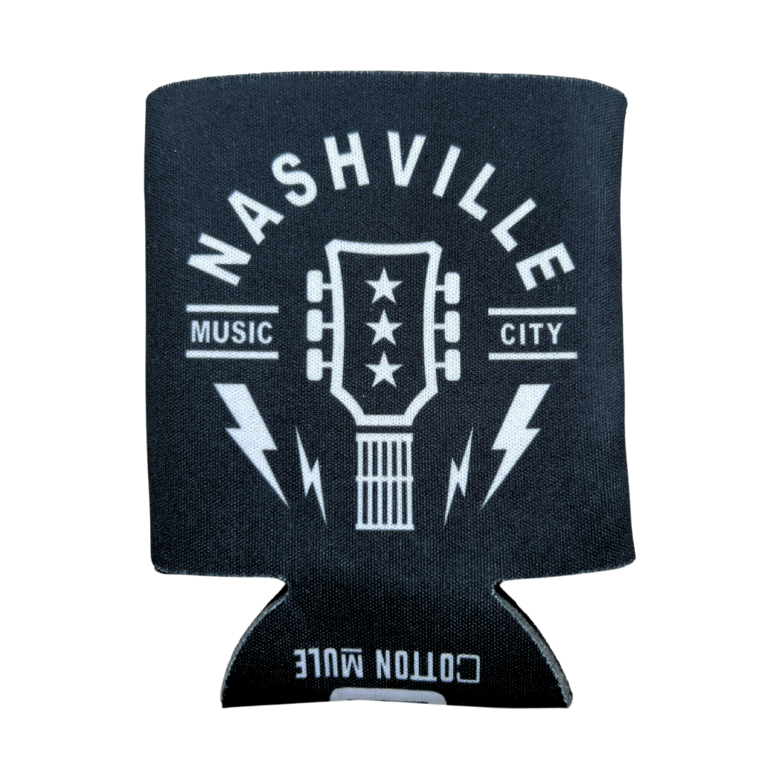 Nashville, Tennessee can hugger featuring a guitar and cool design. From Cotton Mule.