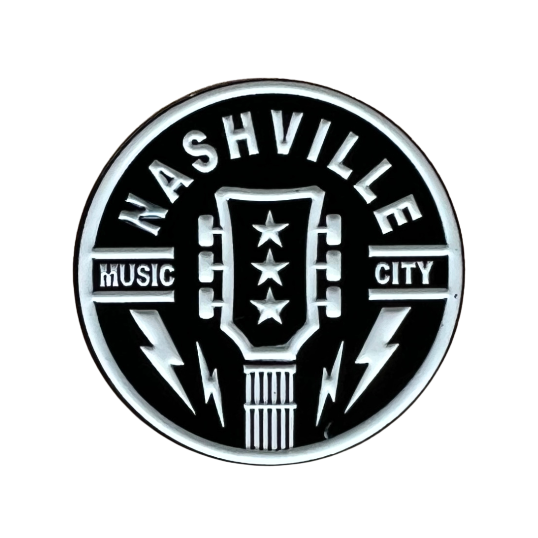 Music City Guitar Enamel Pin