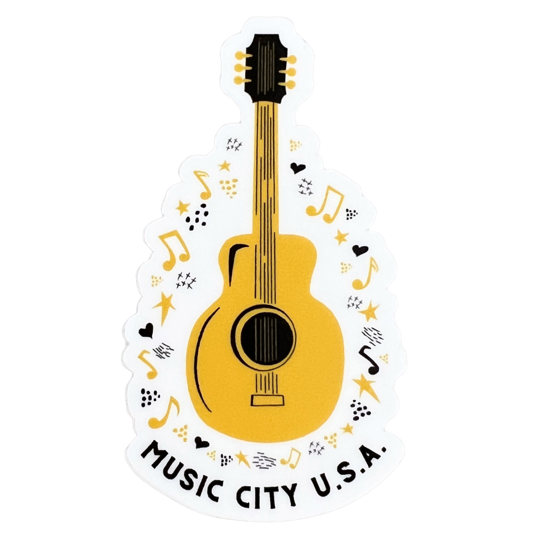 Music City USA Guitar Sticker