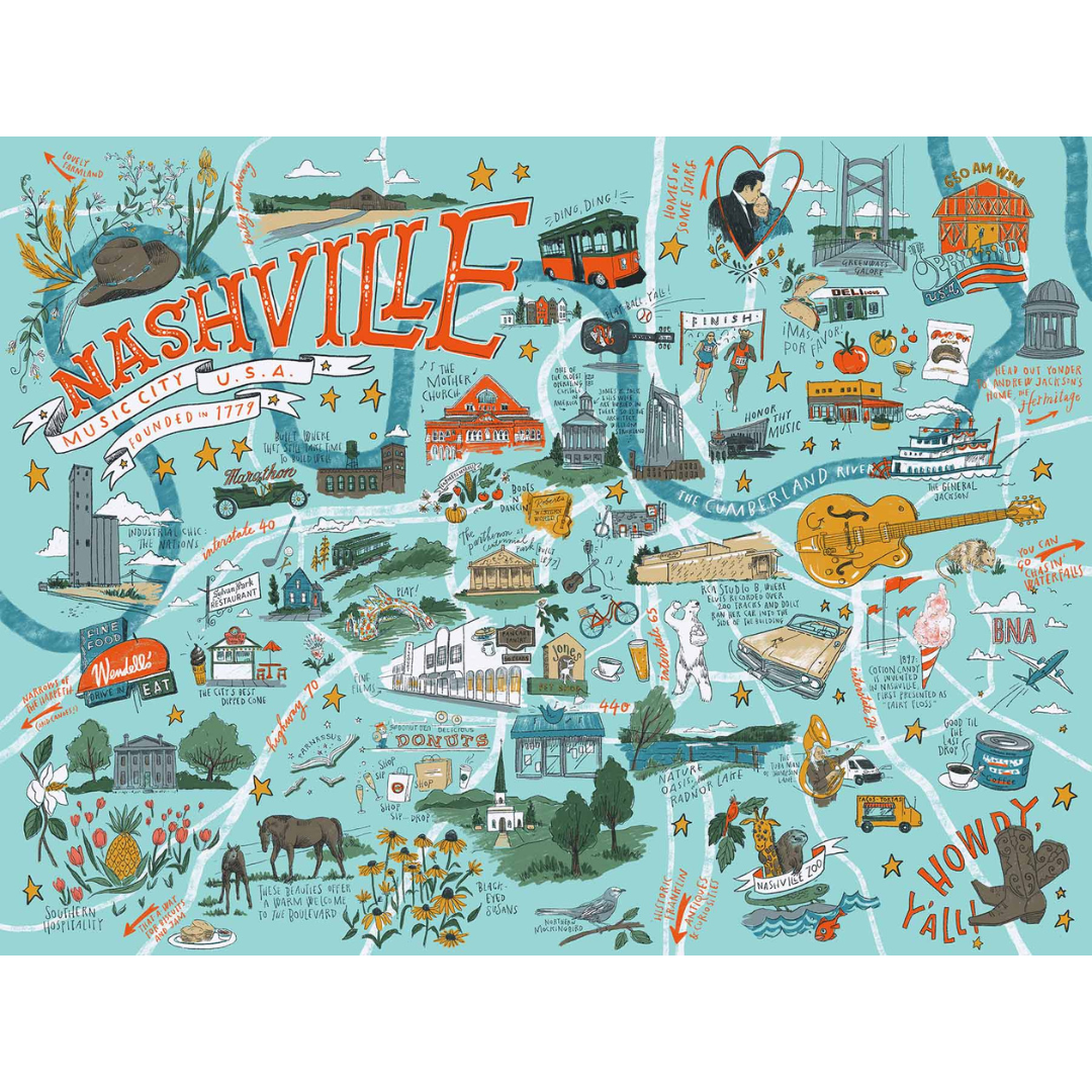 Nashville City Map Puzzle