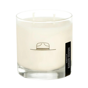 8 oz Nashville candle, magnolia, dogwood, amber, musk. In reusable rocks glass.
