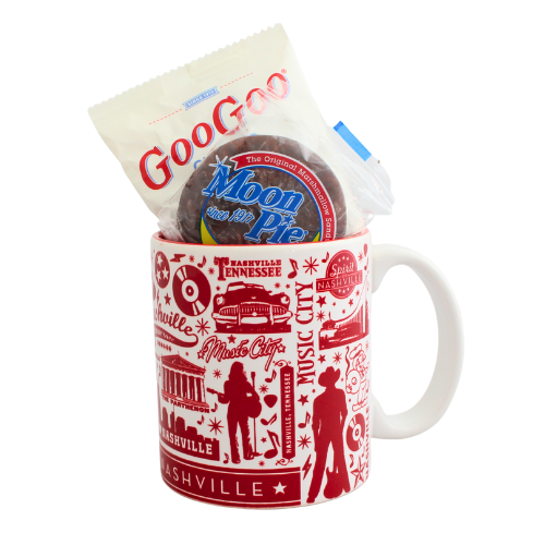mug with chocolates.