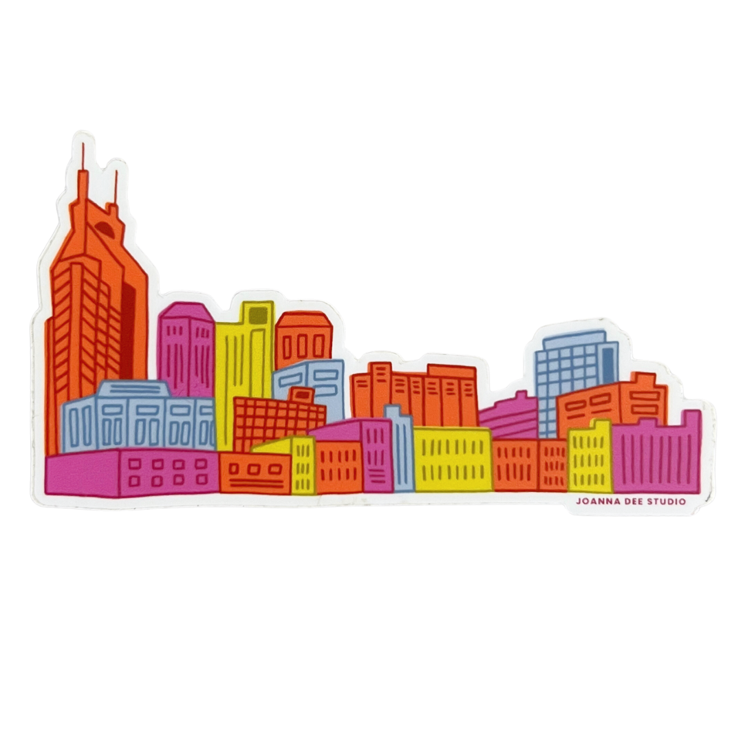 Colorful Nashville Skyline Sticker