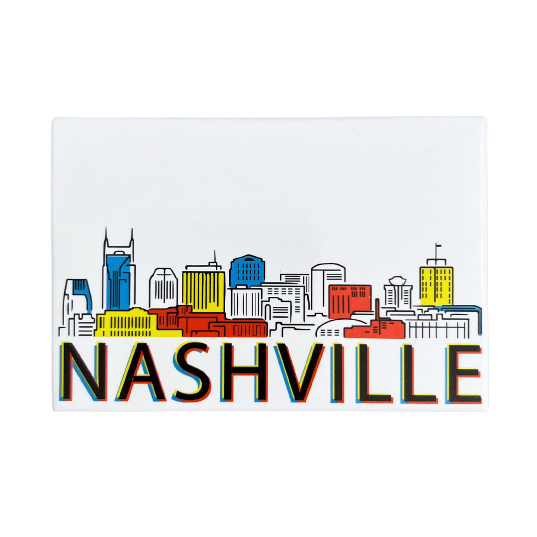 Nashville Skyline Colorful Magnet