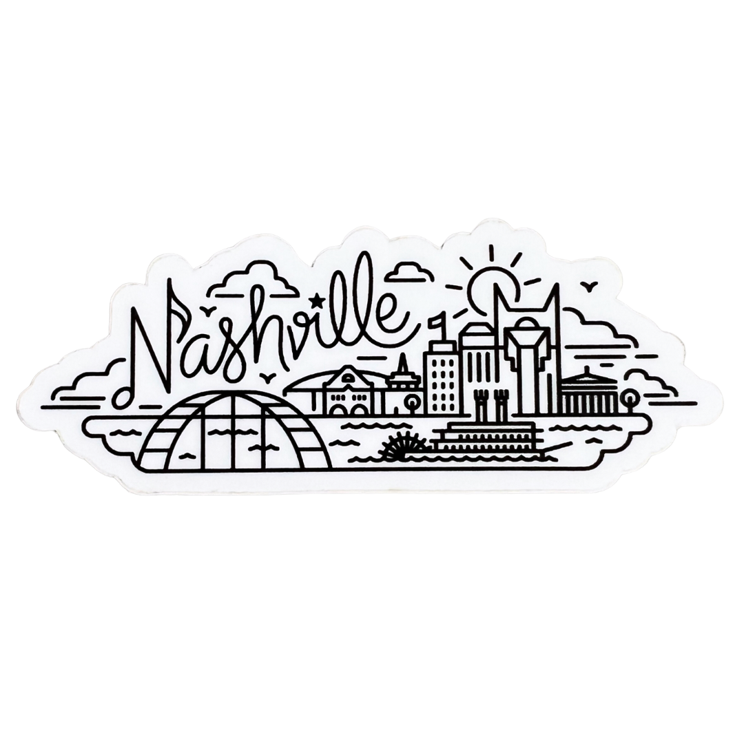 Nashville Skyline Sticker Made in TN